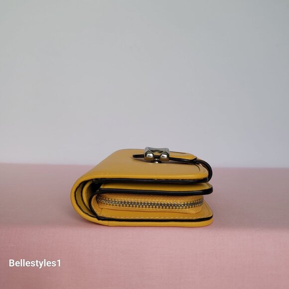 COACH Tabby Smooth Leather Medium Bifold Wallet – Canary color - Picture 9 of 16